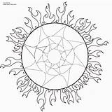 Printable Coloring Pages Sun Native Adult American Pagan Wiccan Color Wolf Symbols Mandalas Printables Size Drawing Colouring Mandala Books Moon sketch template
