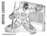 Coloring Pages Hockey Goalie Nhl Player Goalies Game Book Players Board Print Sports Choose sketch template