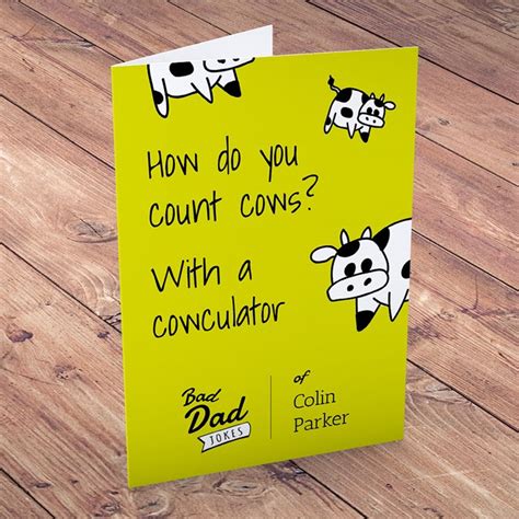 Personalised Father S Day Card Bad Dad Jokes Cowculator