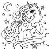 Unicorno Arcobaleno Gratuitamente Cuori sketch template