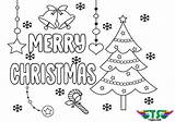 Christmas Coloring Pages Merry Printable sketch template