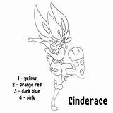 Cinderace Pages sketch template