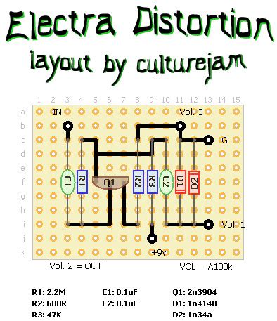 diy electra distortion schematic   original layouts