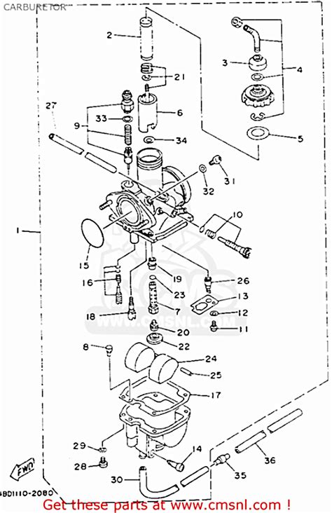 yamaha timberwolf  carburetor diagram yamaha  bikes list