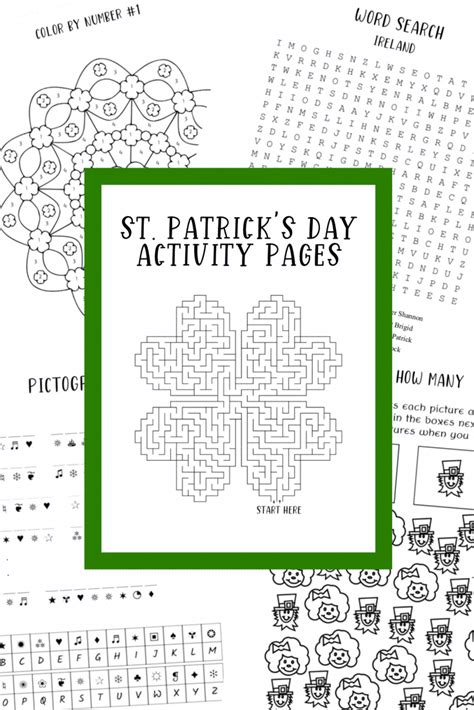 printable st patricks day activity pages fun happy home