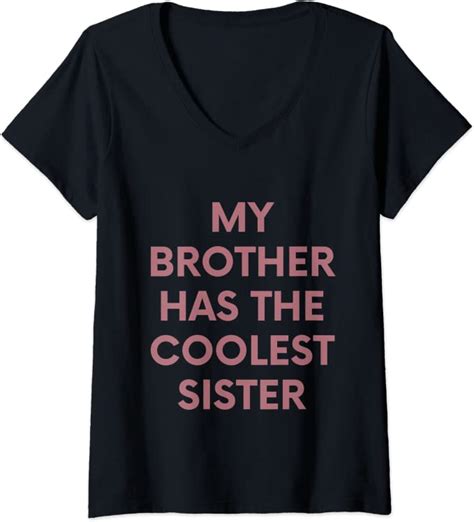 Womens Funny Sibling Ts My Brother Has The Coolest