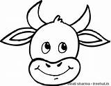 Cow Coloring Head Pages Mask Kids Face Printable Treehut Getcolorings Print Color Getdrawings sketch template