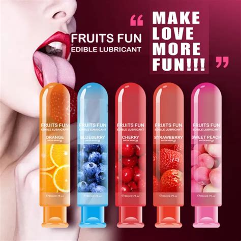 edible fruit flavor adult lubricant gel lube edible oral sex sexual