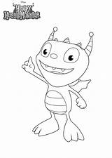 Coloring Pages Hugglemonster Henry Coloringtop sketch template