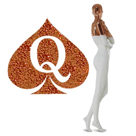qos queen of spades sparkle rose gold temporary tattoo hotwife cuckold