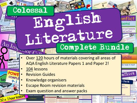 english literature complete teaching resources