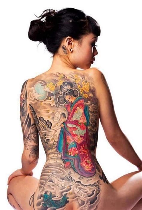 Japanese Girl On Tattoo Nude Photo Online