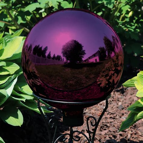 Sunnydaze Merlot Garden Gazing Globe Ball Outdoor Lawn And Yard Glass