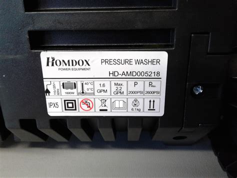 lot detail homdox power washer