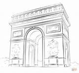 Arc Coloring Architecture Pages Triomphe Drawing Draw France Step Tutorials Supercoloring Printable Kids Easy Sketch Dessin Desenhos Getcolorings Gate India sketch template