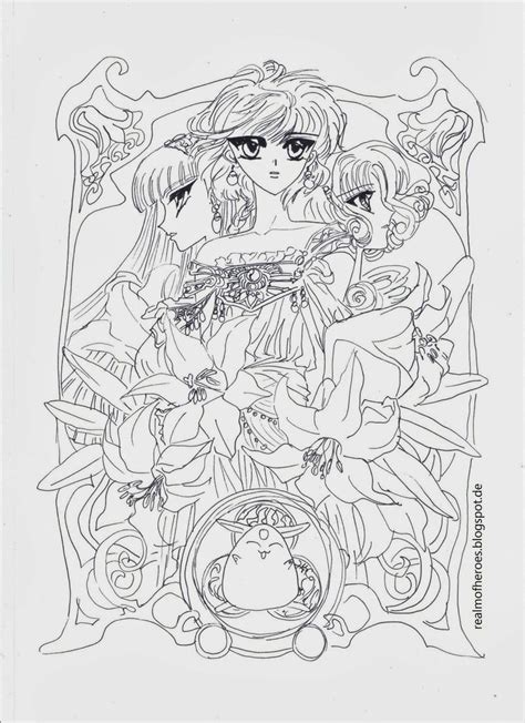 anime girl group coloring pages anime girl