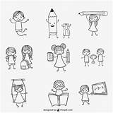 Doodles Kids School Vector Freepik sketch template