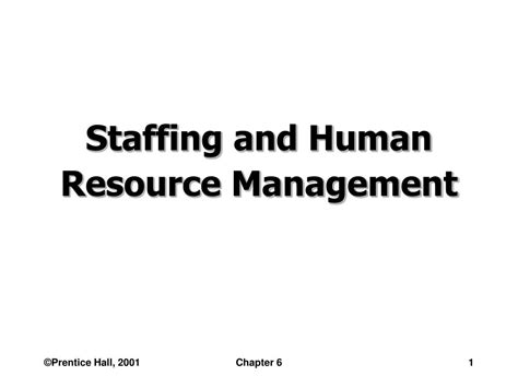 Ppt Staffing And Human Resource Management Powerpoint Presentation