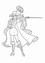 Barbie Musketeers Coloring Pages Three sketch template