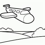 Airplane Coloring Kids Pages sketch template