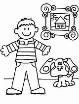 Clues Blues Coloring Pages Printable Kids Print Azcoloring Sheets sketch template