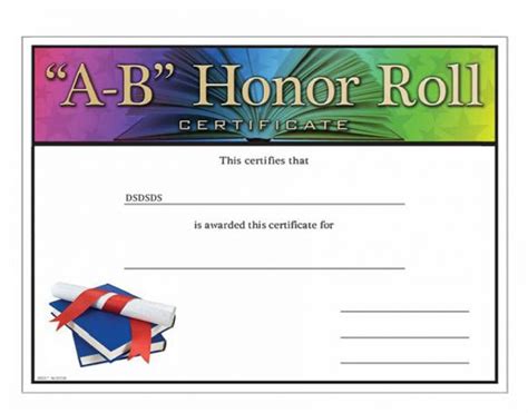 printable honor roll certificates tutoreorg master  documents