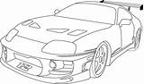 Furious Supra Mk4 Outline sketch template