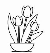 Coloring Tulip Flowers Pages Flower Tulips Simple Printable Pointillism Easy Large Basic Traceable Print Colouring Patterns Kids Color Friends May sketch template