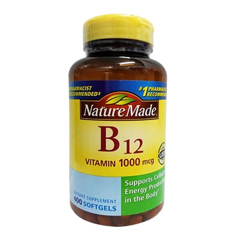 Viên Uống Nature Made Vitamin B12 1000 Mcg Hộp 400 Viên Của Mỹ