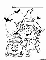 Halloween Coloring Preschoolers Worksheets Pages sketch template