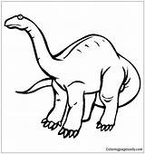 Apatosaurus Coloring Pages Dinosaur Kids Dinosaurs Thecolor Color sketch template