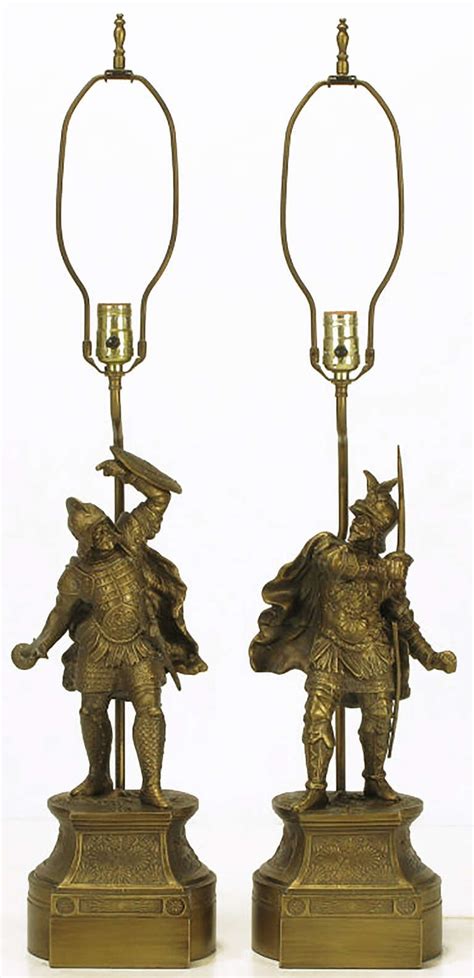 pair of brass conquistador figure table lamps at 1stdibs