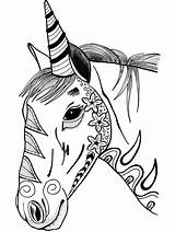 Unicorn sketch template