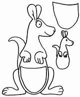 Kangaroo Coloring Animal Marsupial Craft Netart Pages Puppet Preschool Pattern Kids Colouring Off Glove Printable Coloriage Koala Crafts Kangaroos Based sketch template