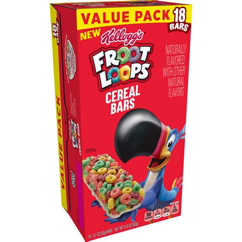 kelloggs froot loops cereal bars original  pack