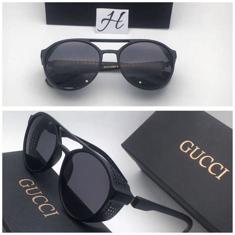 gucci black round sunglasses gc01 buy gucci black round