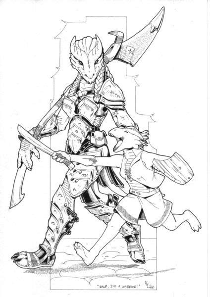 Two Dragonborn Dandd Not Elder Scrolls Character Design