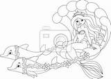 Meerjungfrau Coloring Prinzessin Fototapete Myloview Malvorlage Algen Krone Pferd Informationen Muschel Dolphin Leinwandbilder sketch template