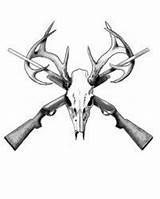 Deer Skull Tattoo Tattoos Drawing Drawings Buck Coloring Guns Pages Skulls Outline Hunting Designs Deviantart Gun Clipart Body Cool Hook sketch template