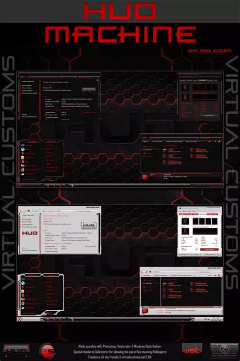 Theme Hud Machine Ultimatum Red For Windows 10 Download On Versus Themes