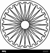 Chakra Ashoka Symbol Flag Indian Alamy Stock Vector Shopping Cart sketch template