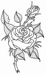 Outline Rose Tattoo Drawing Outlines Designs Flowers Flower Traditional Printable Roses Vikingtattoo Drawings Deviantart Clipart Tattoos Tatoo Simple Stencil Library sketch template