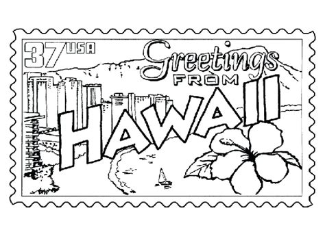hawaii state flower drawing  getdrawings
