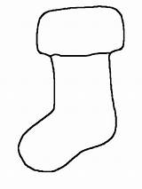 Stocking Christmas Outline Stockings Coloring Pages Sketch Pattern Printables Netart Print Line sketch template
