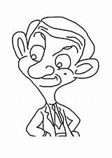 Coloring Pages Mr Bean Kids sketch template
