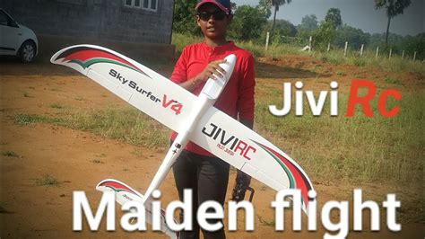 sky surfer  maiden flight jivi rc youtube