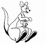 Roo Coloring Pages Kanga Disney Pooh Winnie Animal Clipart Cartoon Template sketch template