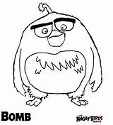 Coloring Bomb Angry Birds Pages Movie Bombs Template Vector Drawings 54kb sketch template