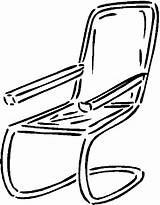 Chair Coloring Pages Furniture sketch template