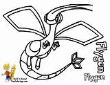 Pokemon Flygon Coloring Pages Pikachu Bubakids Clefairy Characters sketch template